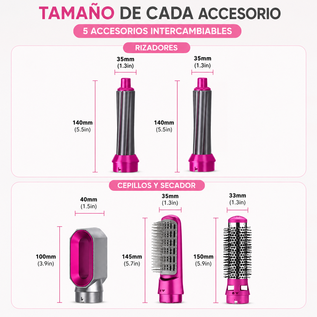 Cepillo Eléctrico 5 en 1 Hot Air Styler Profesional