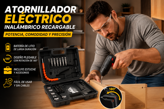 Atornillador Eléctrico Inalámbrico Pro 180°