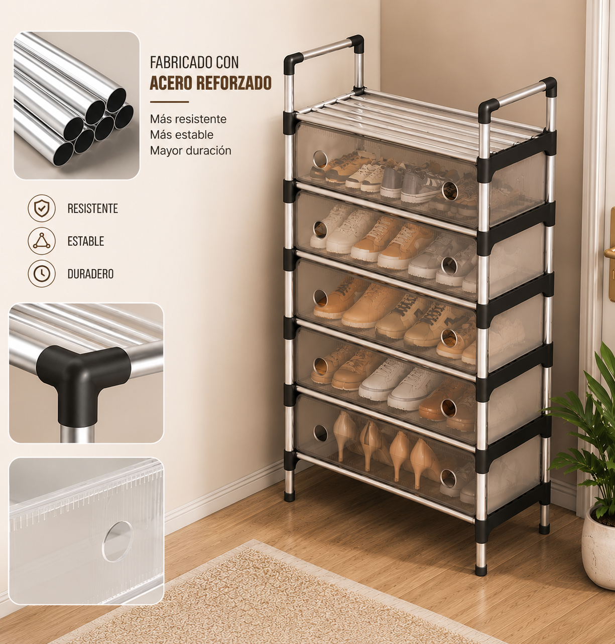 Zapatero Organizador Premium 7 Niveles